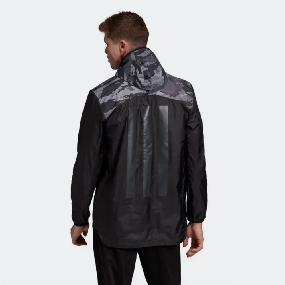 Adidas Black and Gray Camo Windbreaker NWT Size medium - Picture 4 of 16